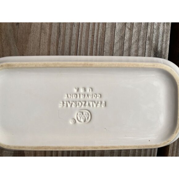 Pfaltzgraff Gazebo White Stoneware Covered Butter Dish - Picture 9 of 13